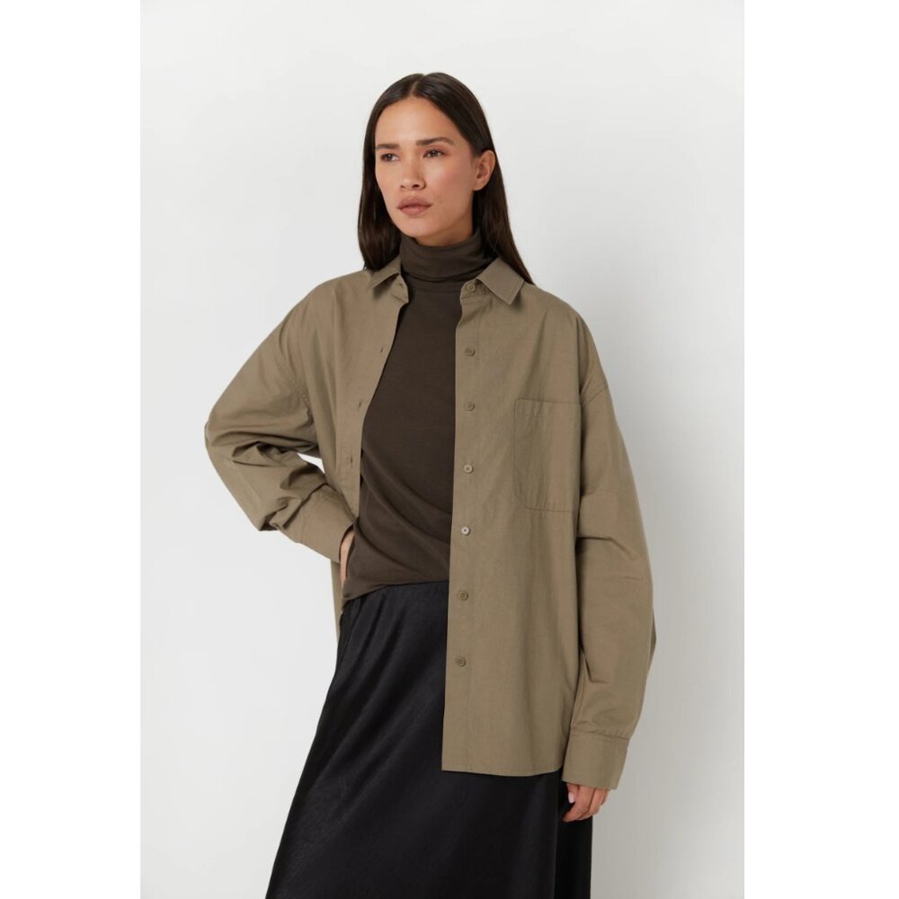 Oak + Fort - Oversized Poplin Shirt